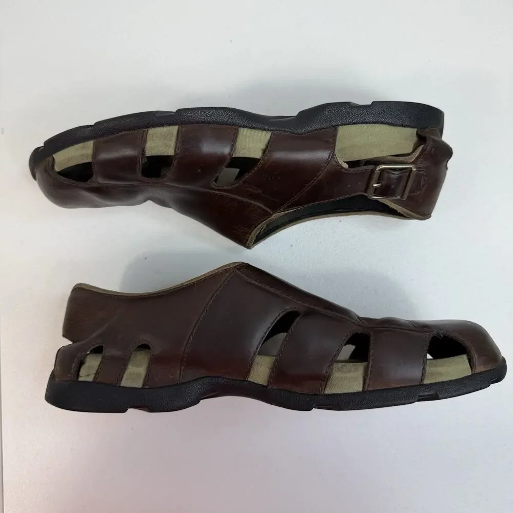 Teva Men's 11 Fisherman‎ Leather Sandals Graphite Brown Waterproof Shoes 6593